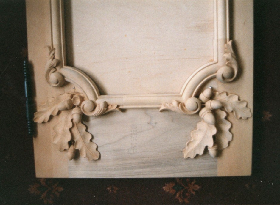 Additional close up of wardrobe door carving - wardrobe door carving, door details, wood carving