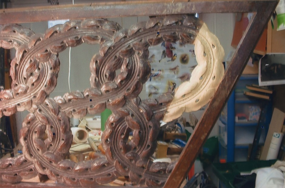 Carved and Restored Stair Panel - stair panel carved and restored