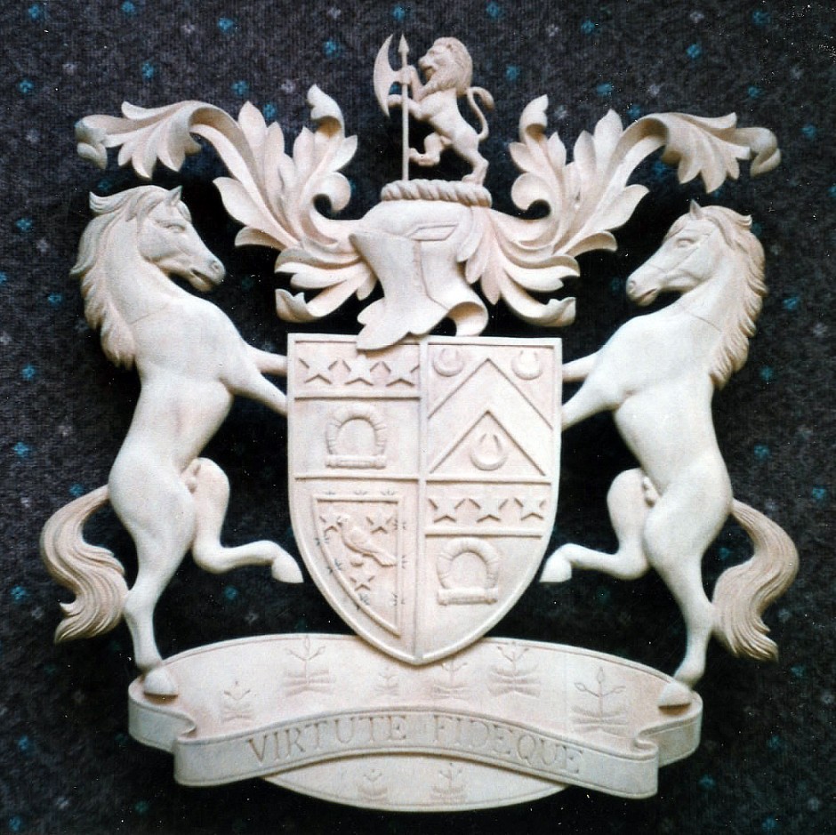 Coat Of Arms In Wood - coat of arms wood carving jose sarabia