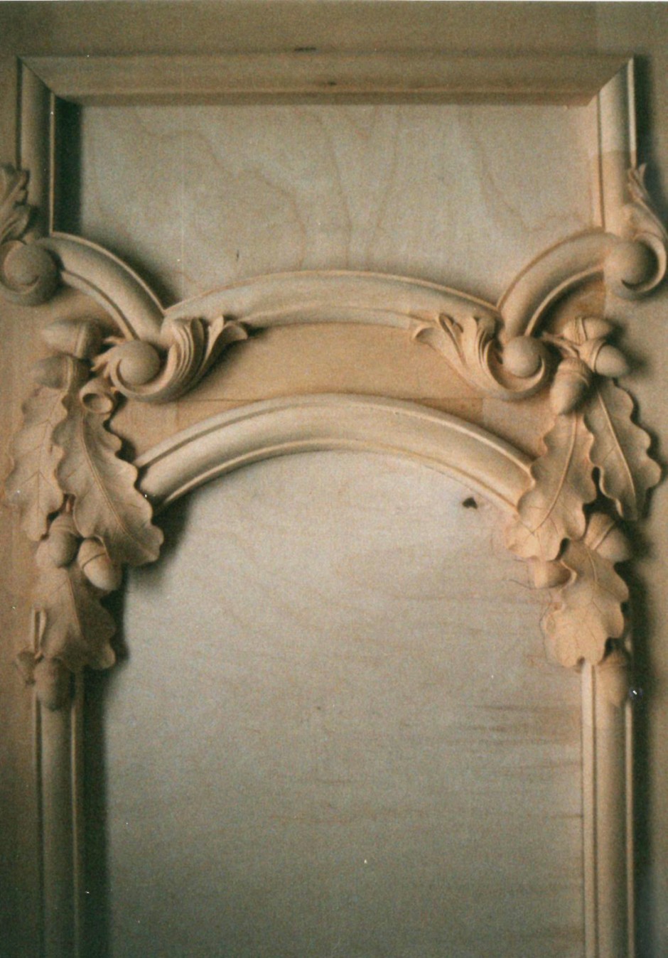 Detail Of Carving To Wardrobe Door. - wardrobe door carving andrew varah david gilmour