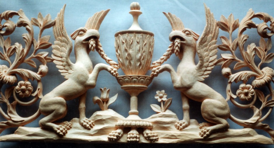 Griffin Carving By Jose Sarabia - griffin hand carving