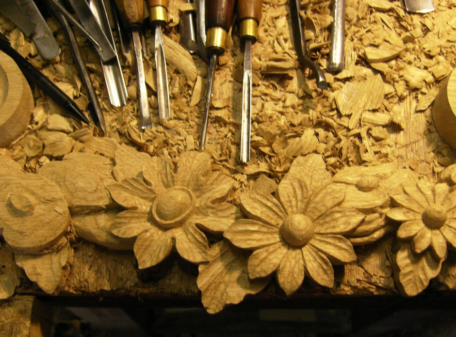 Photograph Showing The Wood Carving In Progress - traditional wood carver, wood carving 