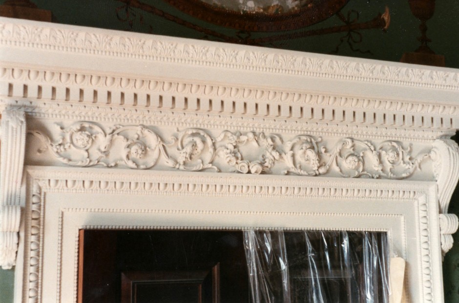 Spencer House Overdoor Carving - spencer house, overdoor, wood carving