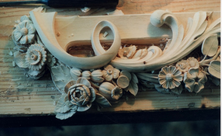 The Mirror frame in progress - mirror frame carving wood wembley