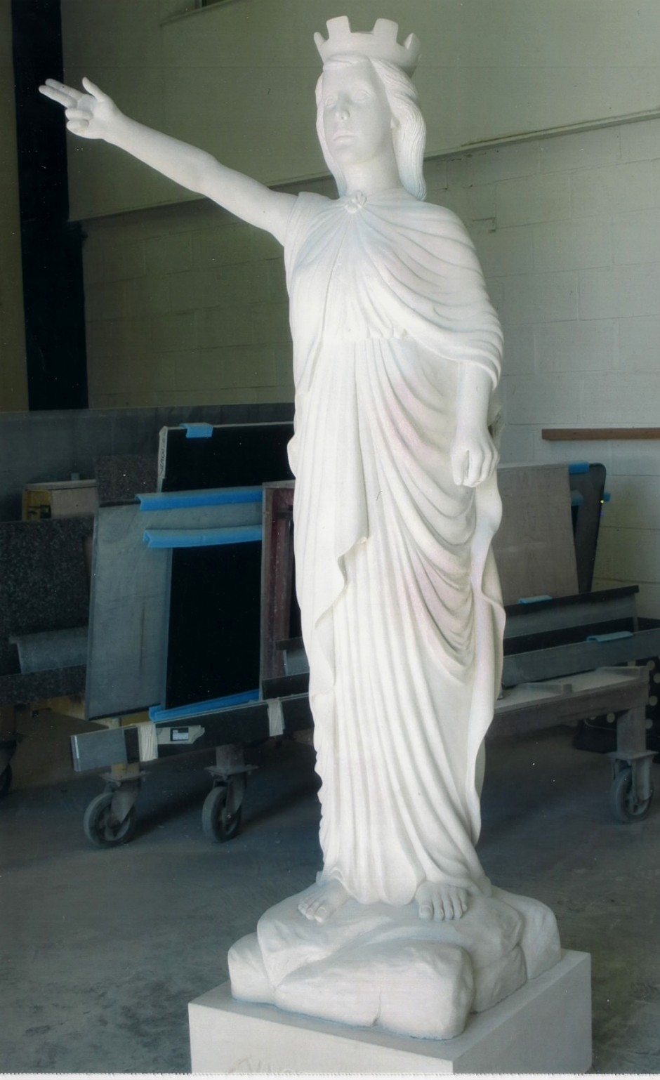 The final and full statue of Nike for Horndean - horndean nike war memorial