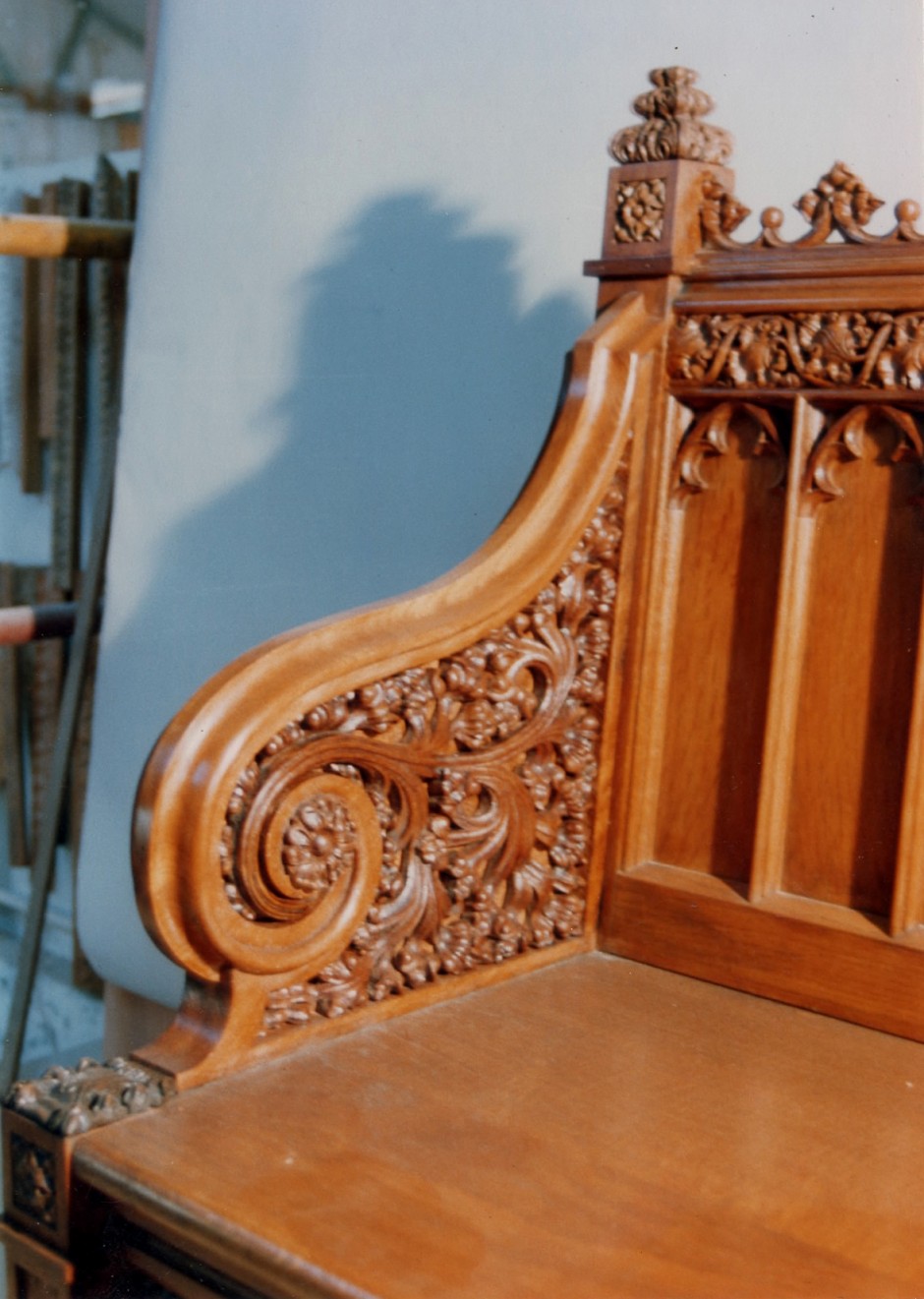 The original Victorian Gothic bench to be reproduced - reproduction bench victorian gothic