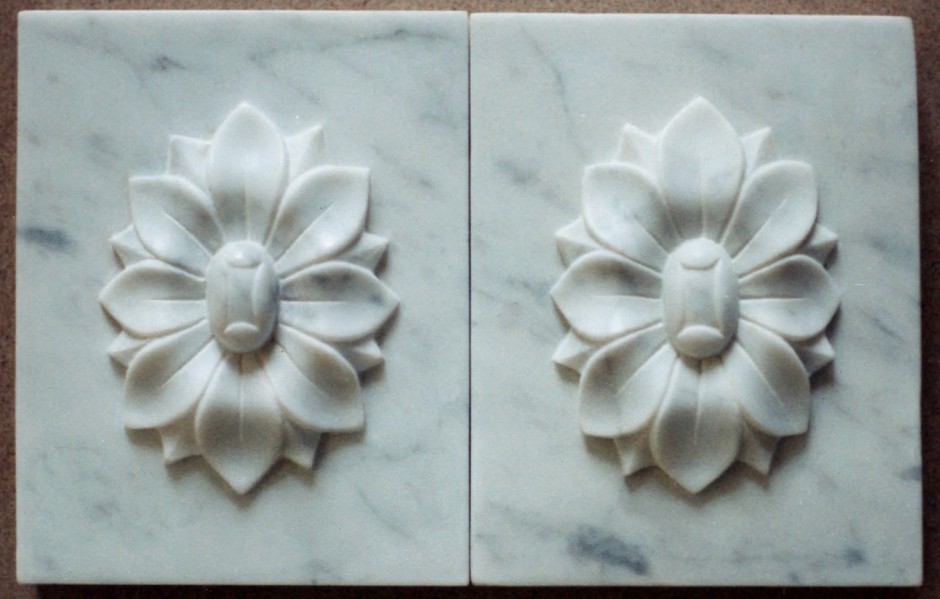 Two Bosses For The Fire Surround In Marble - bosses fire surround marble