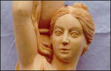 Hand Carved Maiden with Water Jug for Stone Casting and Moulding