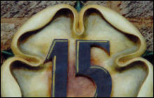 No.15 Yorkshire Rose Address Plate - Bespoke Name Plate Carved in Wood