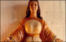 Madonna Wood Carved Figure
