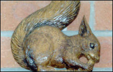No.14 - Bespoke Wood Carved Name Plaque Featuring Squirrel